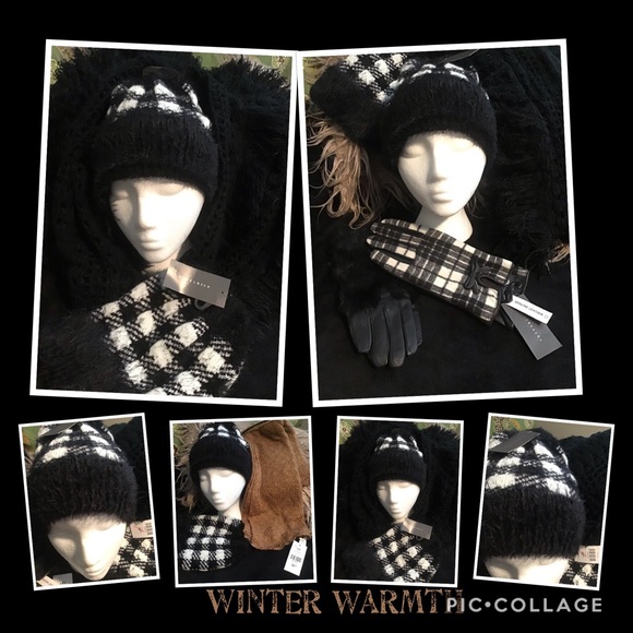 Black and white woollen hat. New never worn - Picture 5 of 8